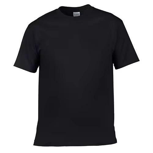 Cotton Neck T-Shirt - Black