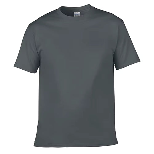 Cotton Neck T-Shirt - Charcoal