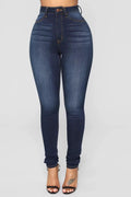 Women’s High Waist Stretch Skinny Jeans – Butt Lift Slim Fit Denim Pencil Pants - dark blue (Copy)