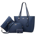 Women’s 4-Piece Handbag Set – Tote, Crossbody Bag, Wallet & Coin Purse - blue