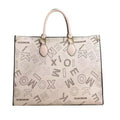 Women’s Large Tote Bag – Elegant Printed Handbag for Work, Shopping & Daily Use - white