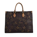 Women’s Large Tote Bag – Elegant Printed Handbag for Work, Shopping & Daily Use - coffee