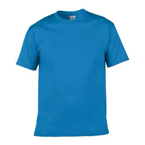 Cotton Neck T-Shirt - Sapphire